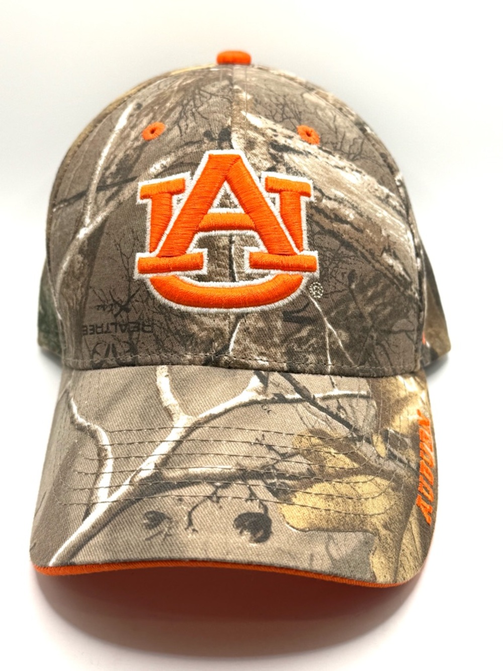 Auburn Tigers Camo Hat ’47 Brand Adjustable Strapback Cap Orange Logo